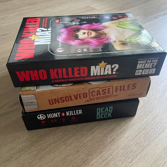 3 Unsolved Murder Games (Who Killed Mia?, Avery & Zoey, Dead Below Deck) - Picture 1 of 4
